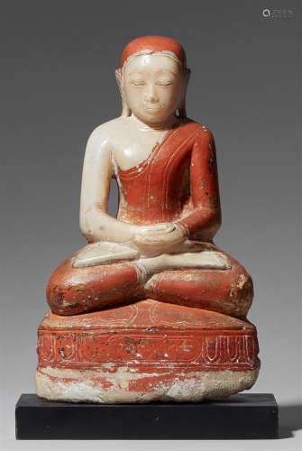 A Shan alabaster Buddha Shakyamuni. Burma. 19th century