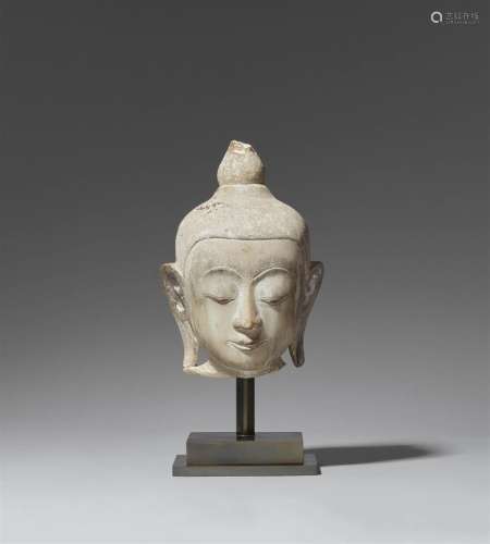 A Shan alabaster head of a Buddha. Burma. 19th/20th century