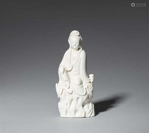 A blanc de Chine figure of Guanyin. Dehua. Kangxi period (16...