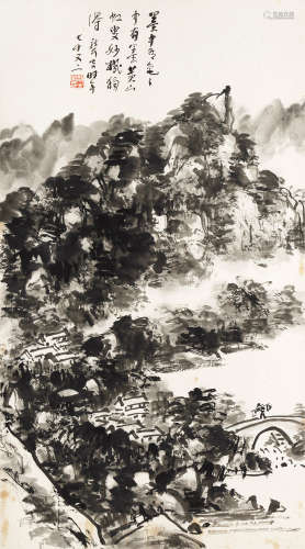 林散之（1898～1989） 秋山樵渡 立轴 水墨纸本