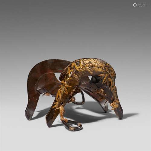 A lacquer saddle. 19th century
