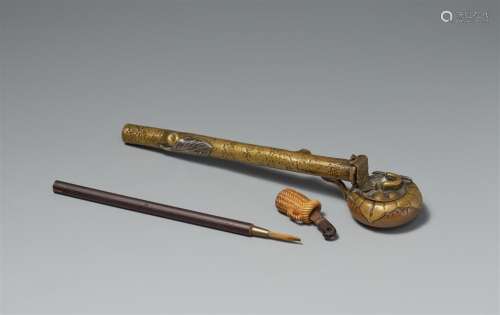 A rare sentoku, copper and silver yatate. 19th century