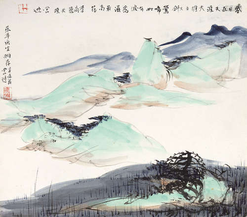 常进（b.1951） 春日在天涯 镜心 设色纸本