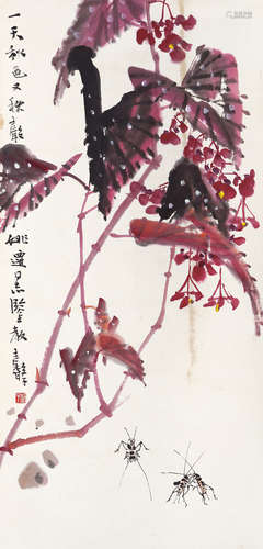 张继馨（b.1926） 秋声 立轴 设色纸本