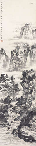 蒋经国（1910～1988） 高山流水 立轴 设色纸本