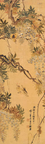 夏銮（1802～1854） 春趣 立轴 设色绢本