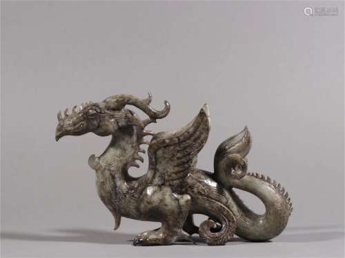 A Chinese Carved Jade Beast Shaped Ornament