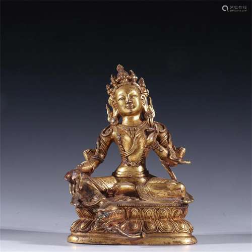 A Chinese Gilt Bronze Buddha Statue