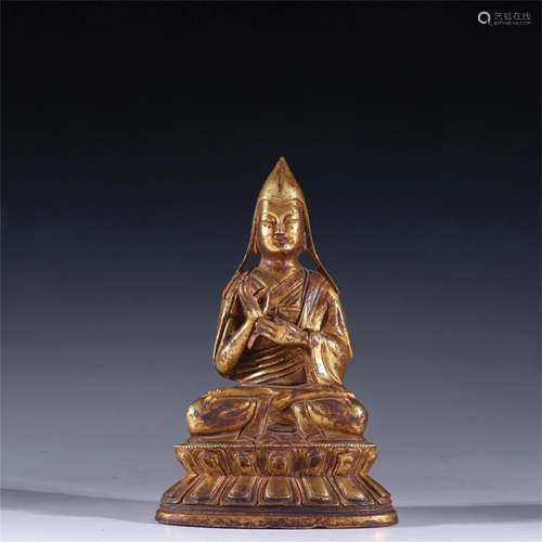 A Chinese Gilt Bronze Buddha Statue