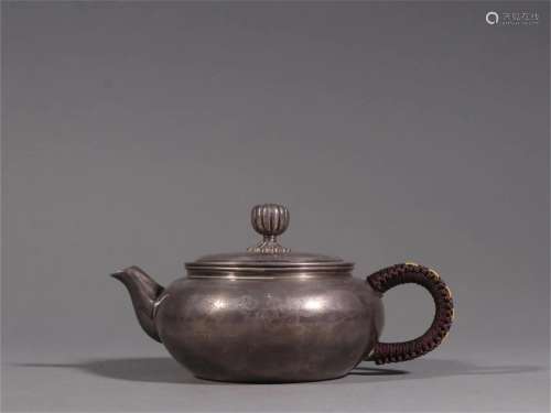 A Chinese Silver Teapot