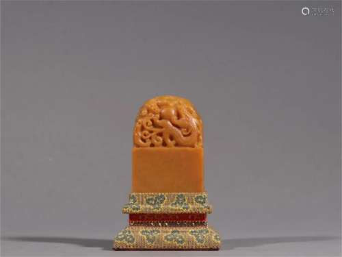 A Chinese Tianhuang Stone Dragon Top Seal