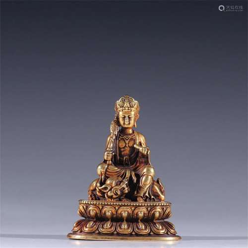 A Chinese Gilt Bronze Buddha Statue