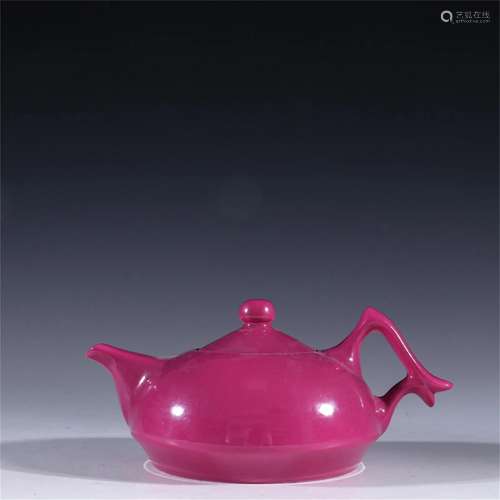 A Chinese Red Glazed Teapot