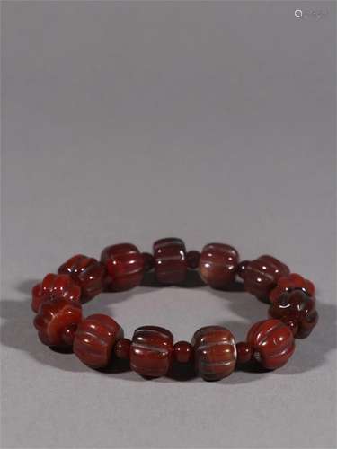 A Chinese Agate Bracelet