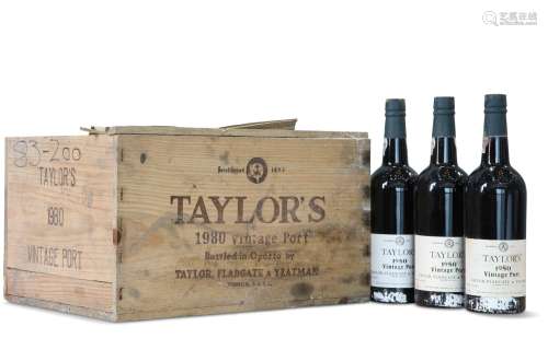 TAYLORâS VINTAGE PORT 1980. (12 bottles)