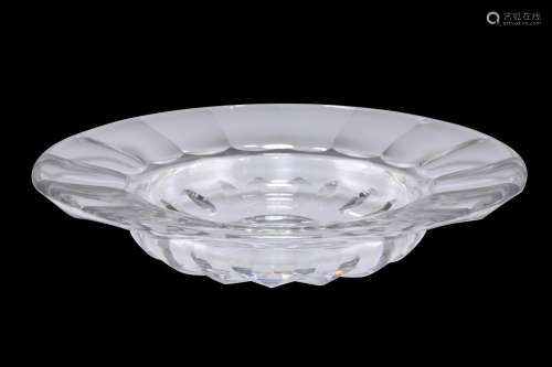 A LARGE BACCARAT CUT GLASS BOWL, with sliced decoration, Bac...