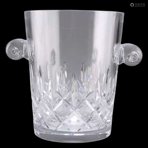 A CARTIER GILLES CRYSTAL ICE BUCKET, with hobnail decoration...