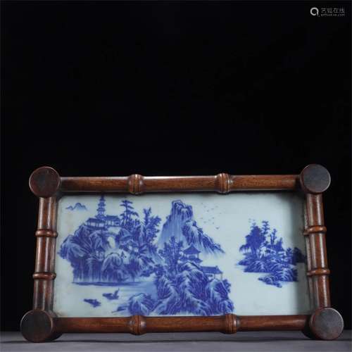 A Chinese Blue and White Porcelain Plate