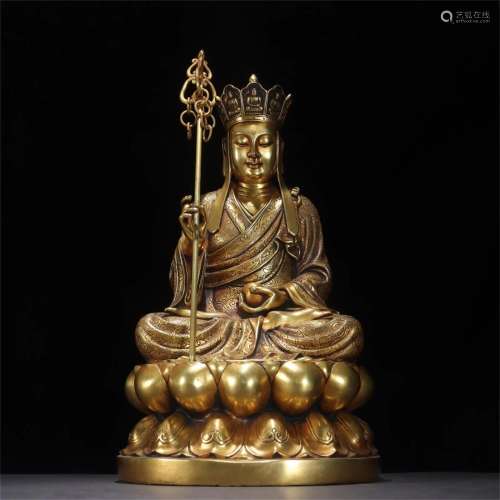 A Chinese Gilt Bronze Buddha Statue