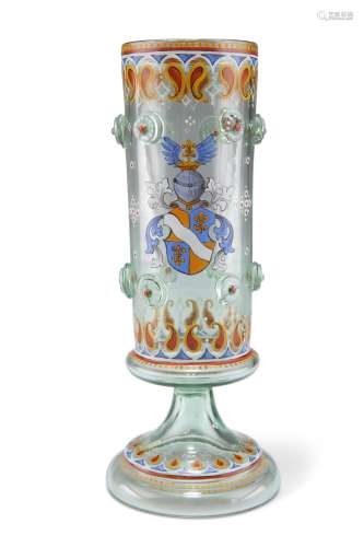 A GERMAN ARMORIAL GOBLET, CIRCA 1870, probably by Fritz Heck...
