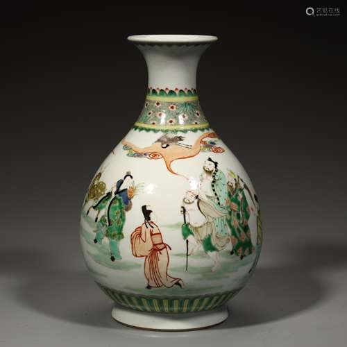 Colorful figures jade pot spring bottle