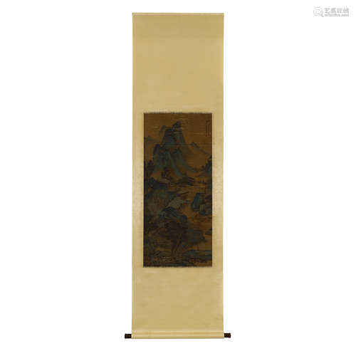 Wen Zhiming Landscape Vertical Axis Silk Edition