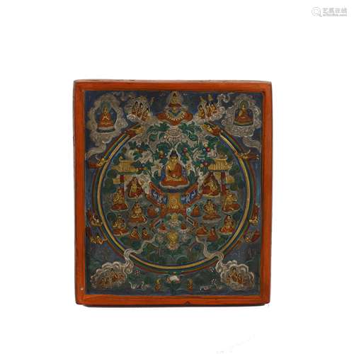 Tibetan painted mud wipes Buddha statues