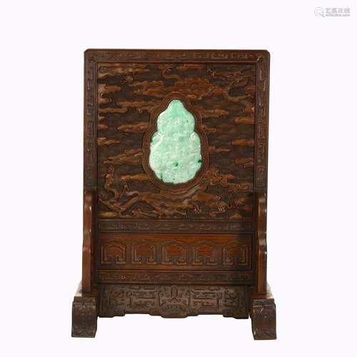 Qing Dynasty wooden yellow pear insert screen