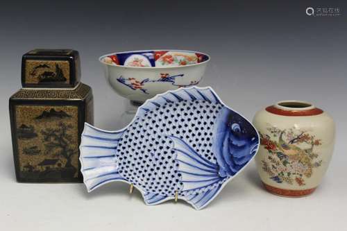 Four Asian Porcelain Items.