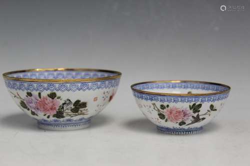 Two Chinese "Egg-shell" Porcelain Bowls