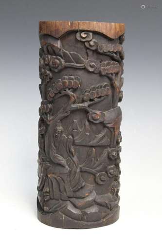 Chinese Carved Bamboo Brush Pot