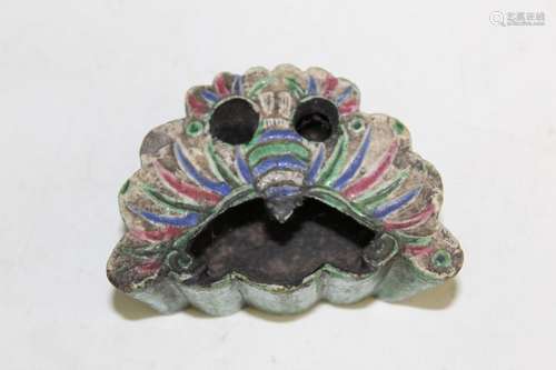 Chinese Butterfly Porcelain Inkwell