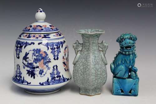 Three Asian Porcelain Items