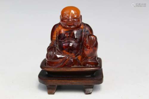 Chinese Carved Resin Buddha Statue