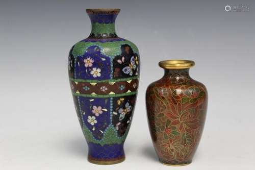 Two Asian Cloisonne Bottles