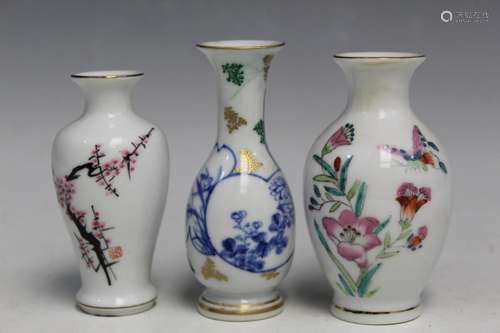 Three Asian Porcelain Small Vases