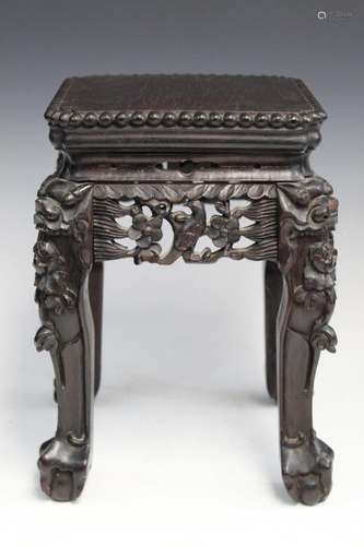 Chinese Carved Wood Stand