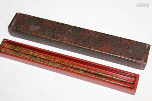 Japanese Lacquered Chopstick Box