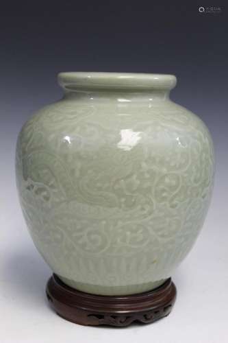 Chinese Celadon Porcelain Jar