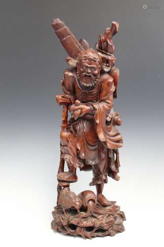 Chinese Carved Wood Statue of Tie Guaili