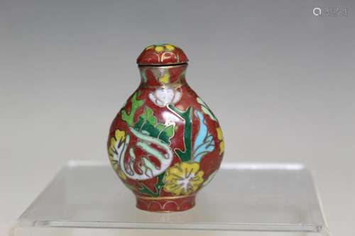 Chinese Cloisonne Snuff Bottle