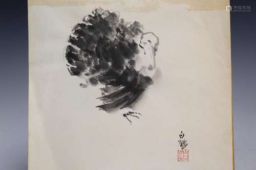 Japanese/Chinese Ink Painting of a Bird