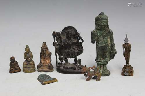 Group Lot of Asian Miniature Metal Figurines