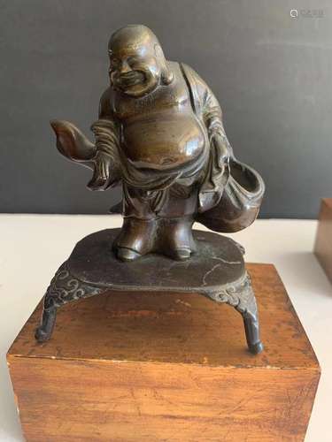 Japanese Bronze Statue of Budai