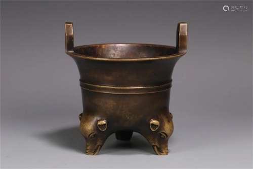 A Chinese Bronze Incense Burner