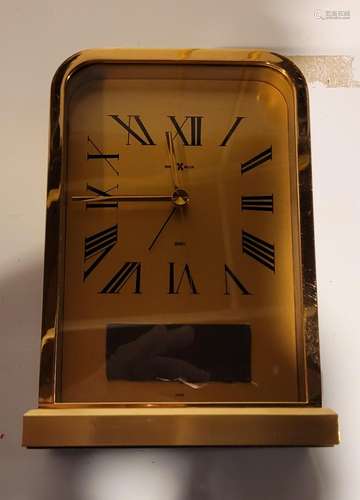 Brass Seiko mantle clock, working. Apx. 10” high