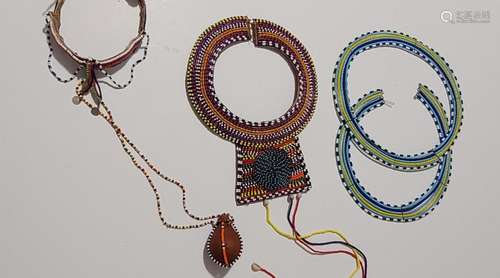 Five beaded necklaces from Kenya