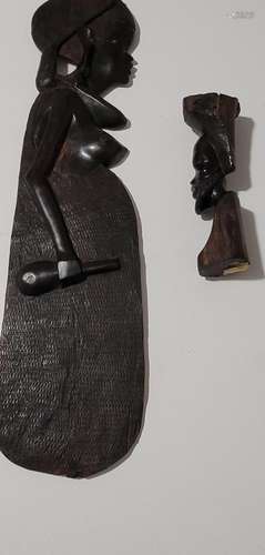 Two Af. Sculptures from Kenya, larges apx. H -24”