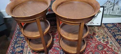 Pair of hall/end tables Apx. 35” high