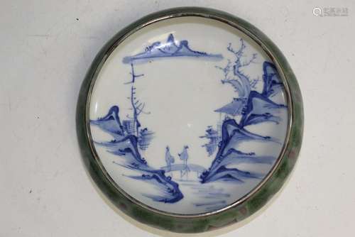 Japanese porcelain brush washer.